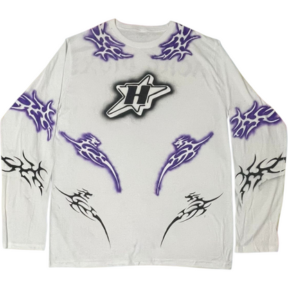 Neo Dioxi - Playera Blanca de Manga Larga