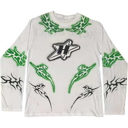 Neo Dioxi - Playera Blanca de Manga Larga