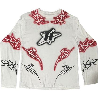 Neo Dioxi - Playera Blanca de Manga Larga