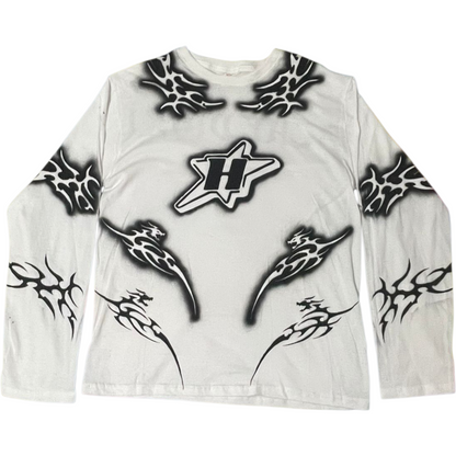 Neo Dioxi - Playera Blanca de Manga Larga