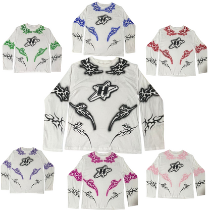 Neo Dioxi - Playera Blanca de Manga Larga