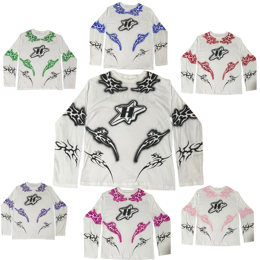 Neo Dioxi - Playera Blanca de Manga Larga