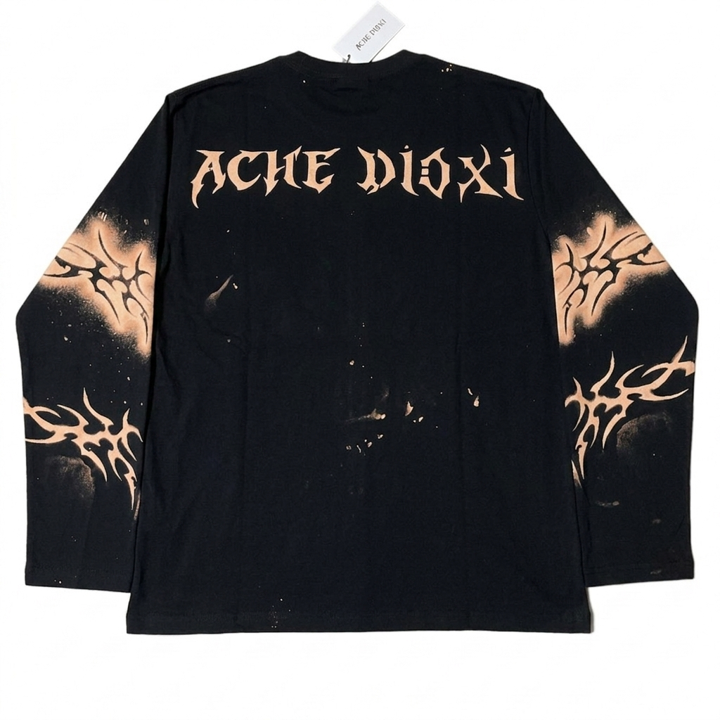 Neo Dioxi - Playera Negra de Manga Larga