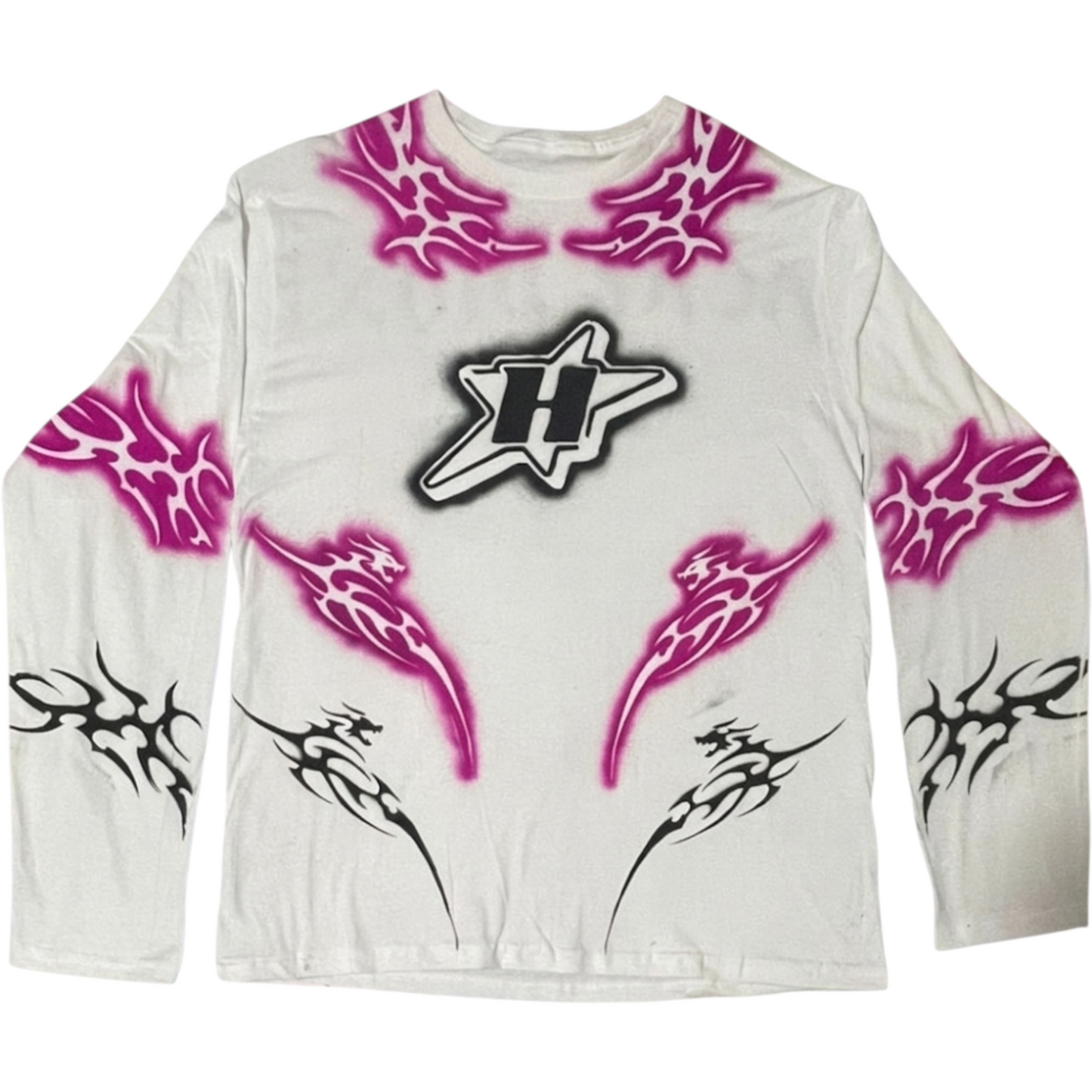 Neo Dioxi - Playera Blanca de Manga Larga