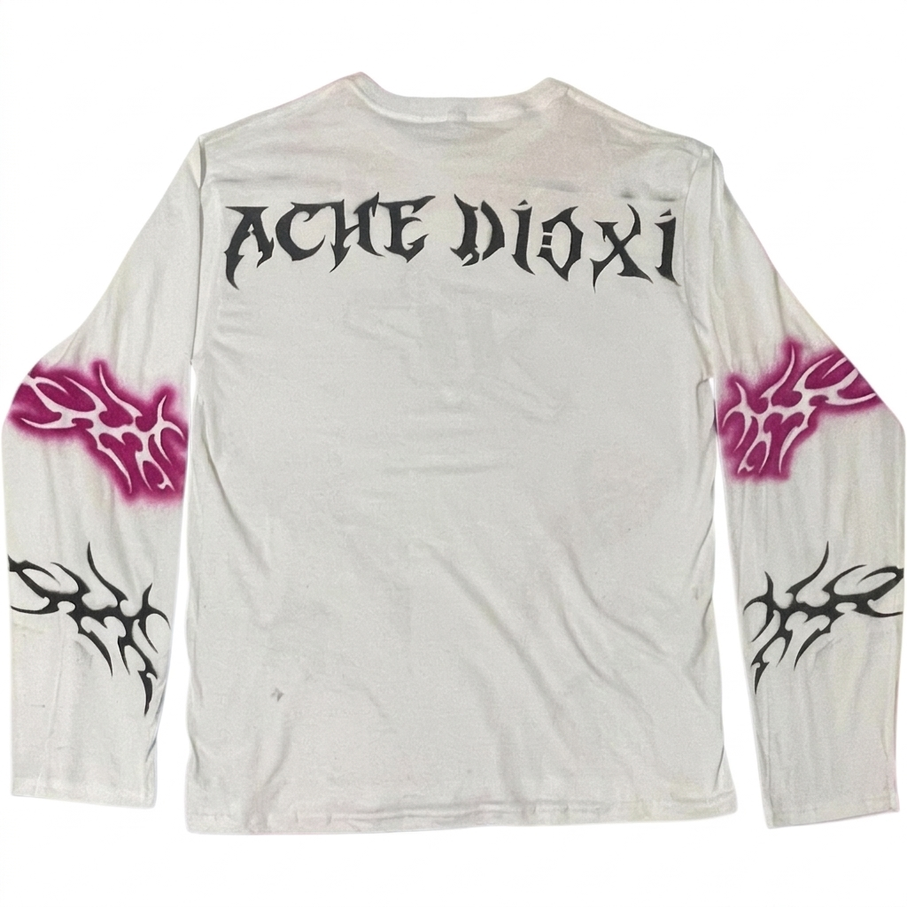 Neo Dioxi - Playera Blanca de Manga Larga