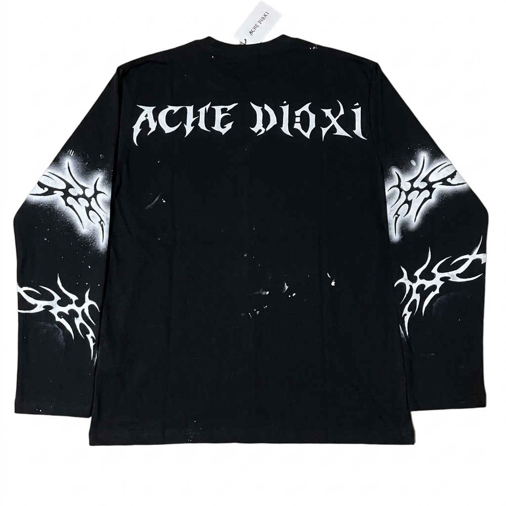 Neo Dioxi - Playera Negra de Manga Larga