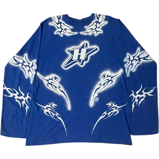 Neo Dioxi - Playera Azul de Manga Larga