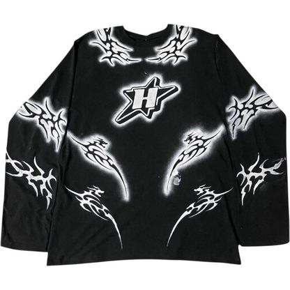 Neo Dioxi - Playera Negra de Manga Larga
